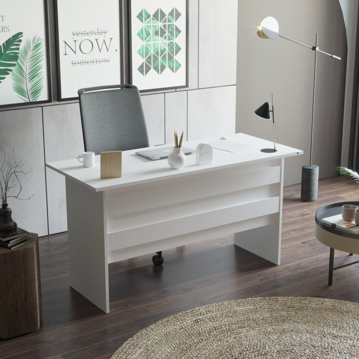 Hanah Home Vo10-W Juego de Muebles de Oficina Blanco Tablero de Partículas Recubierto de Melamina