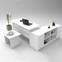 Hanah Home Vo10-W Juego de Muebles de Oficina Blanco Tablero de Partículas Recubierto de Melamina