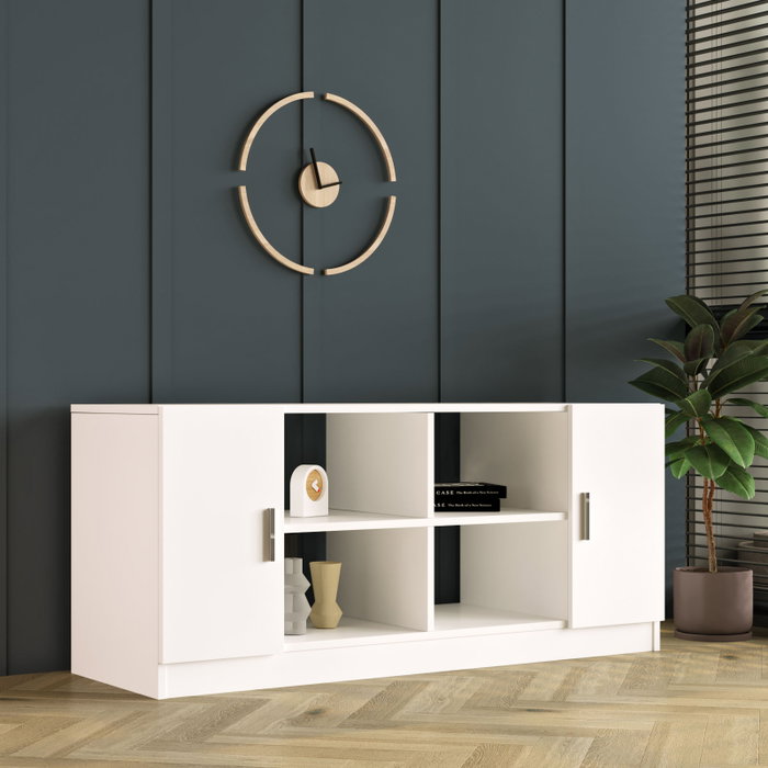 Hanah Home Vo10-W Juego de Muebles de Oficina Blanco Tablero de Partículas Recubierto de Melamina