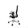 PIQUERAS Y CRESPO Silla de oficina Mardos con mecanismo Sincro/Traslack, Gris y Negro