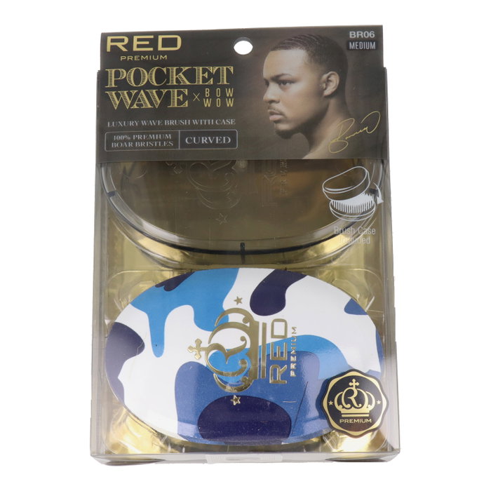 Red Kiss Premium Designed Pocket Boar Brush Blue Red Kiss Premium Designed Pocket Boar Brush Blue