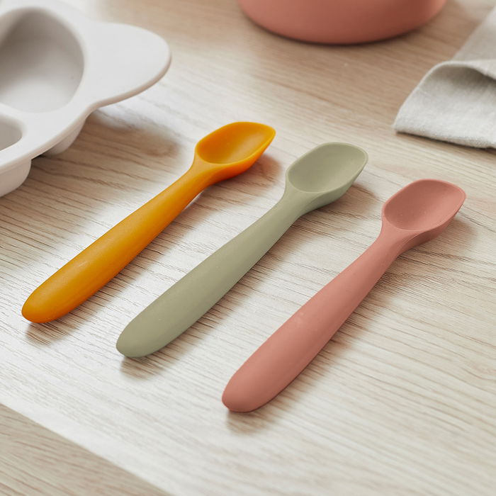 Tom et Zoe Juego de 3 Cucharas de Silicona Puericultura