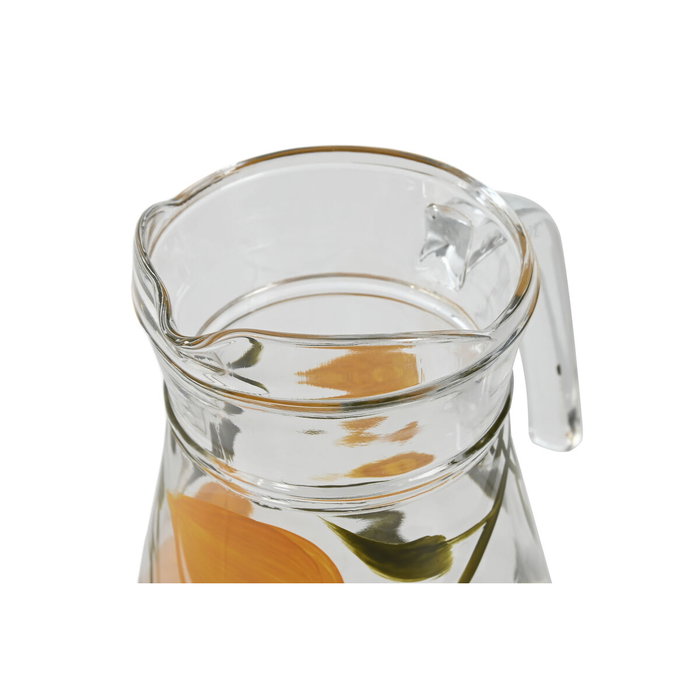 DKD Home Decor Jarra de Cristal Limones Amarillo 1,3L DKD Home Decor Jarra de Cristal Limones Amarillo 1,3L