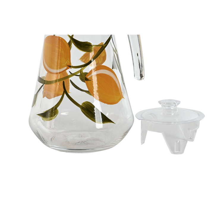 DKD Home Decor Jarra de Cristal Limones Amarillo 1,3L DKD Home Decor Jarra de Cristal Limones Amarillo 1,3L