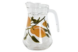 DKD Home Decor Jarra de Cristal Limones Amarillo 1,3L