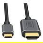 Digitus Cable Adaptador USB-C a HDMI (ST-ST) 1,8m, Soporta 4K UHD 30Hz, Conectores Macho, Color Negro