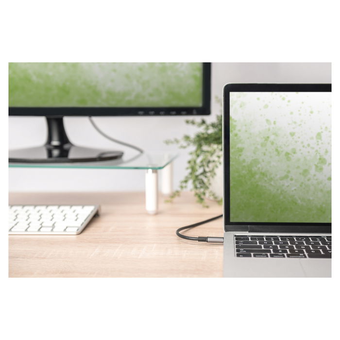 Digitus Cable Adaptador USB-C a HDMI (ST-ST) 1,8m, Soporta 4K UHD 30Hz, Conectores Macho, Color Negro