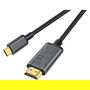 Digitus Cable Adaptador USB-C a HDMI (ST-ST) 1,8m, Soporta 4K UHD 30Hz, Conectores Macho, Color Negro