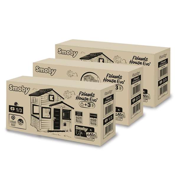 Smoby Casa de Juegos Evo Friends House S.Life 162x164 cm
