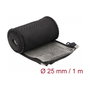 DeLOCK - Funda Trenzada de Protección EMI con Cremallera, Resistente al Calor, 25 mm x 1 m, Negro, Cobre/Poliéster
