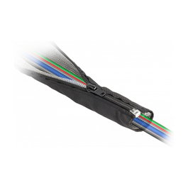 DeLOCK Funda trenzada de protección EMI con cremallera, 1 m x 25 mm, negro