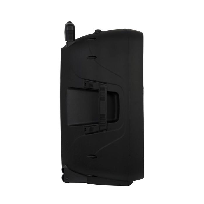 Fonestar Malibu-315 Altavoz Portátil Bluetooth Karaoke 250W con 2 Micrófonos Inalámbricos, USB/SD/FM, TWS, Guitarra, Carro Trolley y Batería