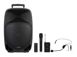 Fonestar MALIBU-315 Altavoz Portátil Bluetooth 250W Negro, Batería Recargable 5000mAh (16h), Micrófono Entrada, Karaoke, USB, SD