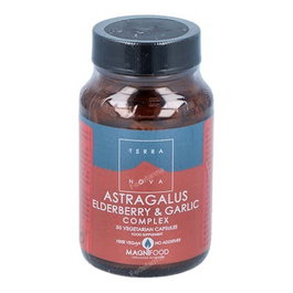 TERRANOVA Complex Defensas Astragalo, Sauco Y Ajo 50 Cápsulas Vegetales - Complemento Alimenticio para el Sistema Inmunitario, Apto para Vegetarianos y Veganos