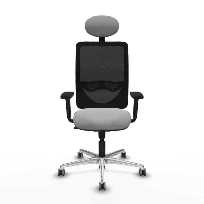PIQUERAS Y CRESPO Silla de oficina Zulema con mecanismo Sincro, Gris claro y Negro PIQUERAS Y CRESPO Silla de oficina Zulema con mecanismo Sincro, Gris claro y Negro