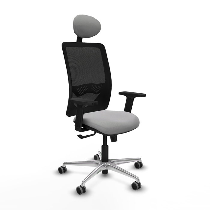 PIQUERAS Y CRESPO Silla de oficina Zulema con mecanismo Sincro, Gris claro y Negro PIQUERAS Y CRESPO Silla de oficina Zulema con mecanismo Sincro, Gris claro y Negro