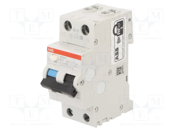 ABB DS201A-B16/0.01 RCBO 16A 10mA 230VAC ABB DS201A-B16/0.01 RCBO 16A 10mA 230VAC