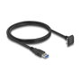 DeLOCK Cable USB Tipo-A a Micro-USB B Angular 90° 1 m Negro