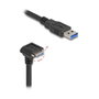 DeLOCK Cable USB Tipo-A a Micro-USB B Angular 90° 1 m Negro