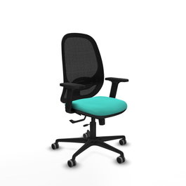 PIQUERAS Y CRESPO Silla de oficina Cilanco Turquesa y Negro