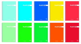 Bloc Pacsa Plastipac Tapa Pp A6 80H Cuadric.5X5 90G Surtido (10 Col.) (Set de 5)
