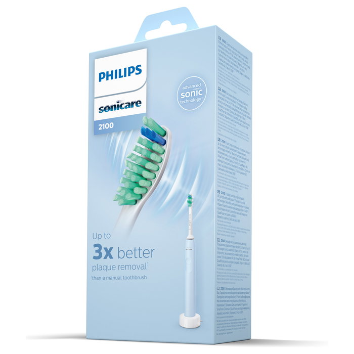 Philips Sonicare 2100 Series HX3651/12 Cepillo Dental Eléctrico Sónico, Sónico, Temporizador, 2 min, Azul, Blanco Philips Sonicare 2100 Series HX3651/12 Cepillo Dental Eléctrico Sónico, Sónico, Temporizador, 2 min, Azul, Blanco