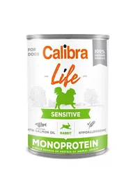 Calibra Dog Life Lata Sensitive Conejo 6x400 gr
