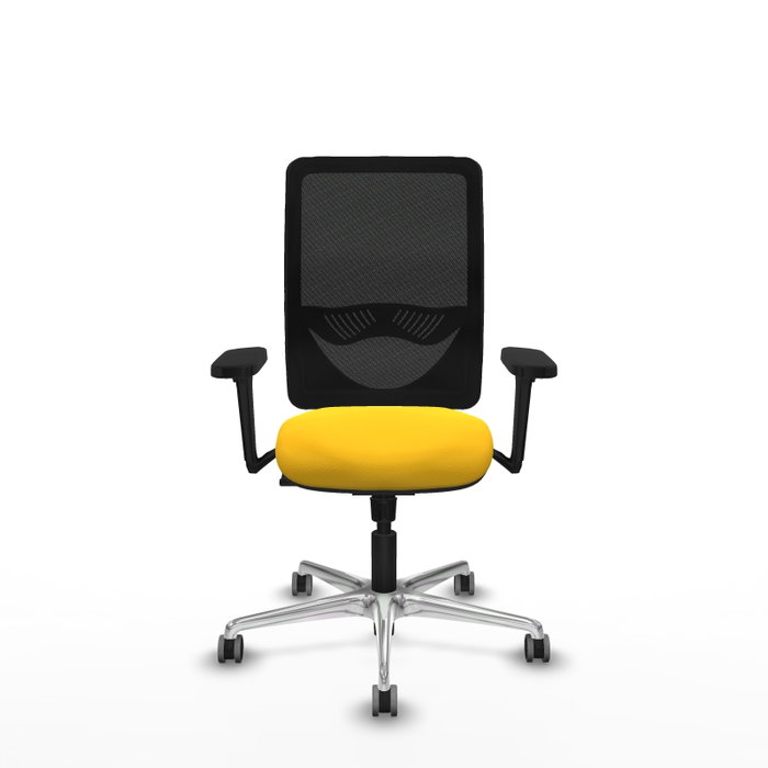 PIQUERAS Y CRESPO Silla de oficina Zulema con mecanismo Sincro, Amarillo y Negro