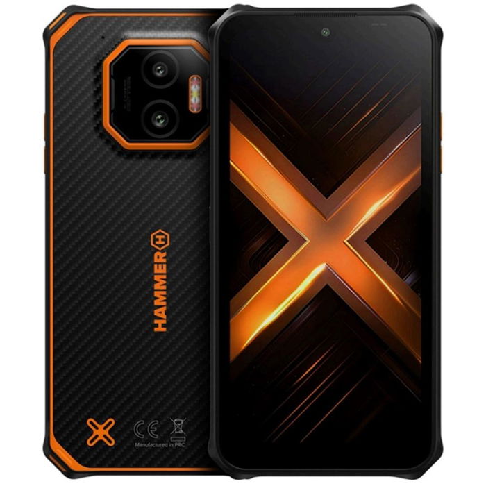 Hammer Energy X2 5G - Smartphone Rugerizado 6" 128GB 6GB RAM IP69 MIL-STD-810H Negro/Naranja, Cámara 50MP, Batería 5000mAh, Android 15 Hammer Energy X2 5G - Smartphone Rugerizado 6" 128GB 6GB RAM IP69 MIL-STD-810H Negro/Naranja, Cámara 50MP, Batería 5000mAh, Android 15