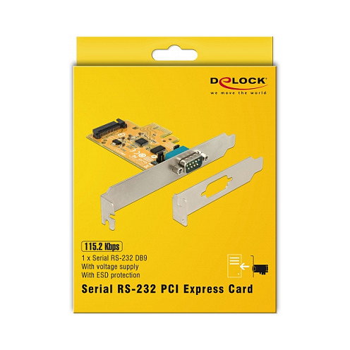 DeLOCK 90293 Tarjeta PCIe a RS-232 de perfil bajo
