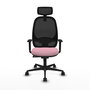 PIQUERAS Y CRESPO Silla de oficina Cilanco con mecanismo Sincro, Rosa y Negro
