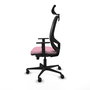 PIQUERAS Y CRESPO Silla de oficina Cilanco con mecanismo Sincro, Rosa y Negro