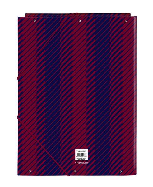 Carpeta Clasificadora F.C. Barcelona 24/25 Granate Azul marino A4 26 x 33.5 x 2.5 cm