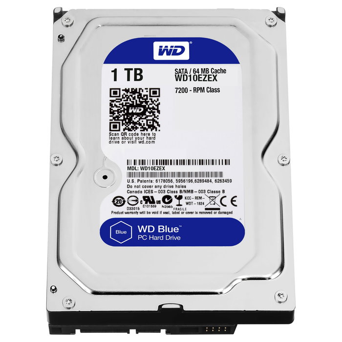 Western Digital WD Blue WD10EZEX de 1 TB, 3.5 pulg, 7200 RPM