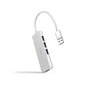 Nanocable Hub USB-A 3.0 a 4xUSB 3.0 (Plata, 18 cm) 10.16.4602