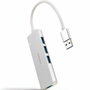 Nanocable Hub USB 3.0 a 4xUSB-A Plata Aluminio 18cm