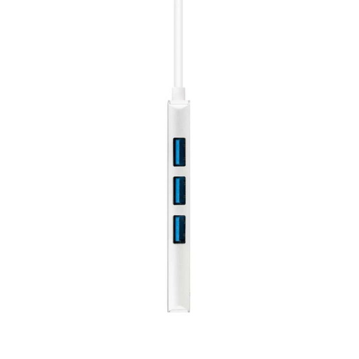 Nanocable Hub USB 3.0 a 4xUSB-A Plata Aluminio 18cm