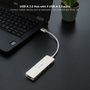 Nanocable Hub USB 3.0 a 4xUSB-A Plata Aluminio 18cm
