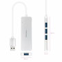 Nanocable Hub USB 3.0 a 4xUSB-A Plata Aluminio 18cm