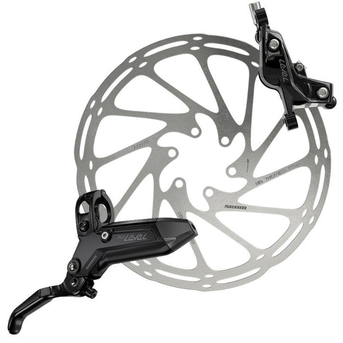 Sram Level Silver Stealth 4-Pistones Freno Hidráulico MTB 950mm Post Mount Sram Level Silver Stealth 4-Pistones Freno Hidráulico MTB 950mm Post Mount