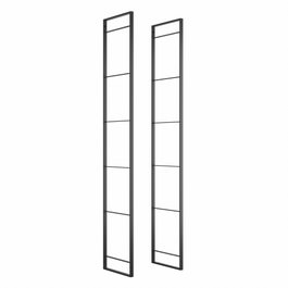 Emuca Juego de estructuras para estantería Lader, altura 1790mm, Acero, Pintado negro