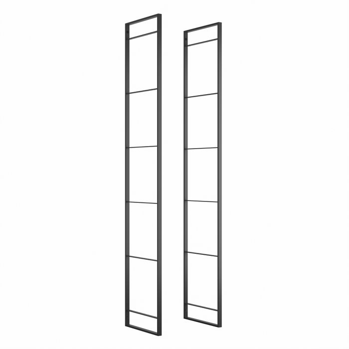 Emuca Juego de estructuras para estantería Lader, altura 1790mm, Acero, Pintado negro Emuca Juego de estructuras para estantería Lader, altura 1790mm, Acero, Pintado negro