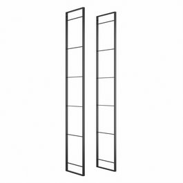 Emuca Juego de estructuras para estantería Lader, altura 1790mm, Acero, Pintado negro