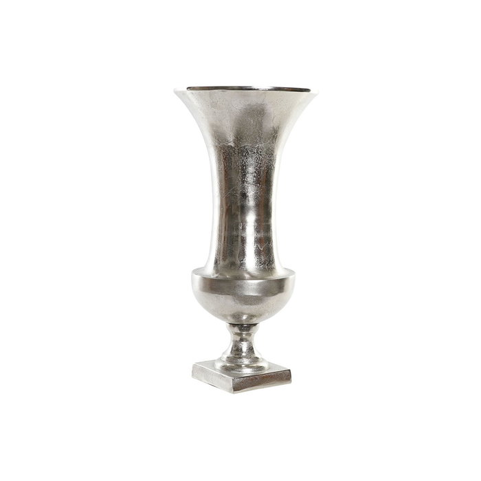 DKD Home Decor Jarrón de Aluminio Copa Plateado 49x24x24 cm DKD Home Decor Jarrón de Aluminio Copa Plateado 49x24x24 cm