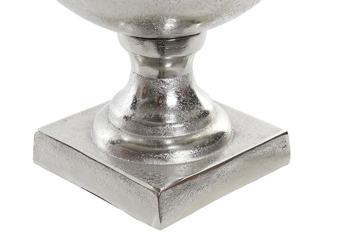 DKD Home Decor Jarrón Plateado Aluminio Moderno 24 x 49 x 24 cm