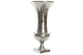 DKD Home Decor Jarrón de Aluminio Copa Plateado 49x24x24 cm