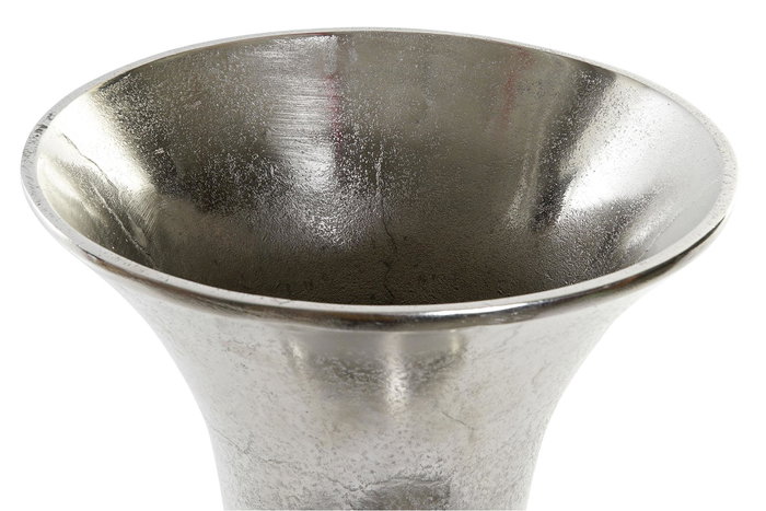 DKD Home Decor Jarrón Plateado Aluminio Moderno 24 x 49 x 24 cm