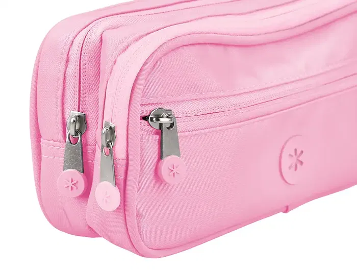 Antartik Fusion Flex Estuche Portatodo 3 Cremalleras Rosa Compañero Mochila 100x60x220 mm Antartik Fusion Flex Estuche Portatodo 3 Cremalleras Rosa Compañero Mochila 100x60x220 mm