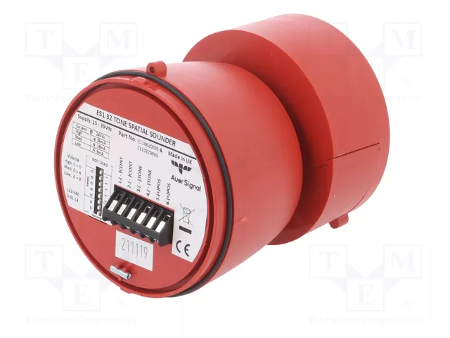 AUER SIGNAL ES1 Señalizador acústico rojo 24VDC 106dB