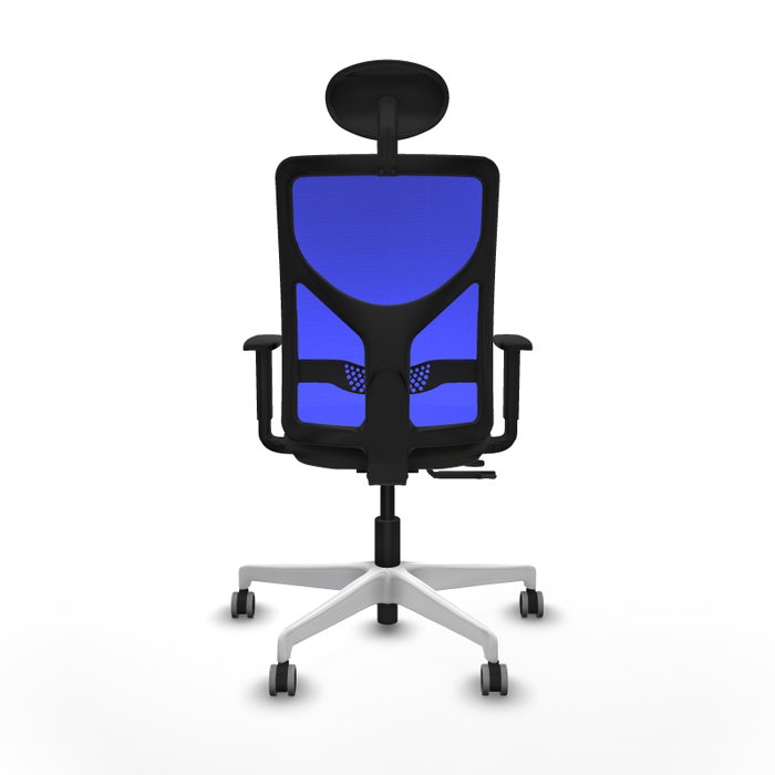 PIQUERAS Y CRESPO Silla de oficina Motilla con mecanismo Sincro/Traslack, Azul y Negro